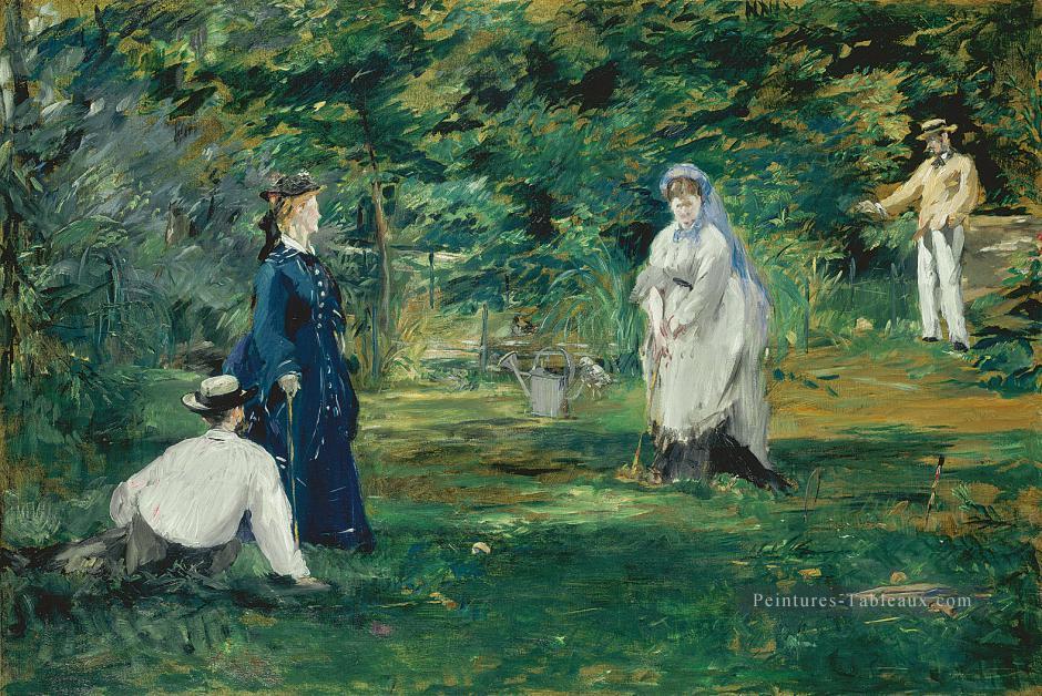 Croquet Édouard Manet Peintures à l'huile